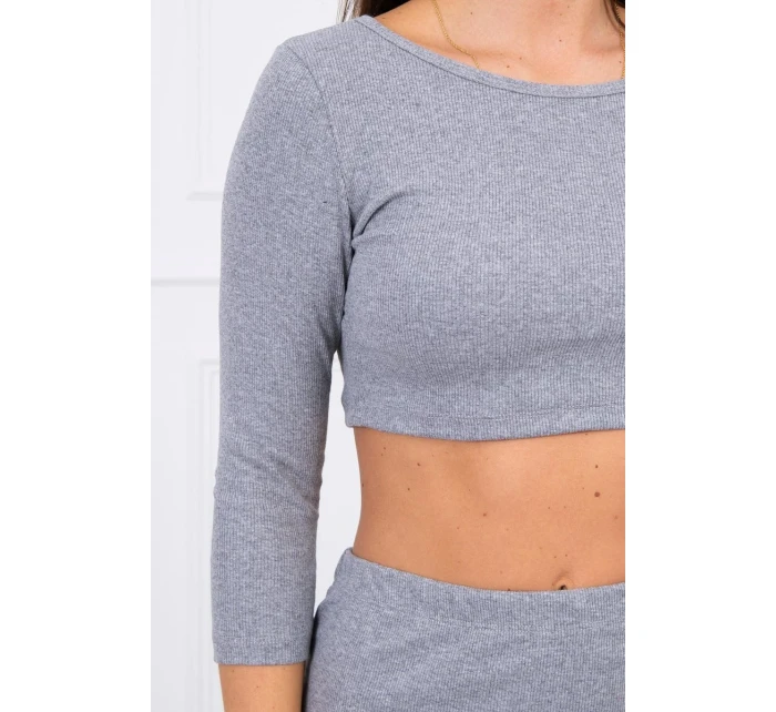 Souprava halenky a sukně šedá Souprava halenky a sukně šedá