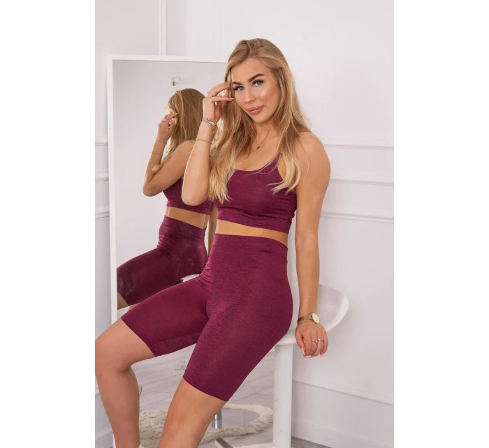Športový set top + legíny fuchsiová Športový set top + legíny fuchsiová