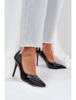 Szpilki Lakierowane Ze Szpiczastymi Noskami Czarne Omenra Szpilki Lakierowane Ze Szpiczastymi Noskami Czarne Omenra