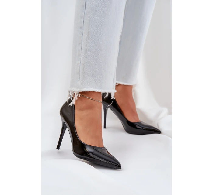 Szpilki Lakierowane Ze Szpiczastymi Noskami Czarne Omenra Szpilki Lakierowane Ze Szpiczastymi Noskami Czarne Omenra