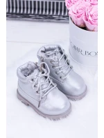 stříbrné teplé Dětské boty model 21506671 - Boto