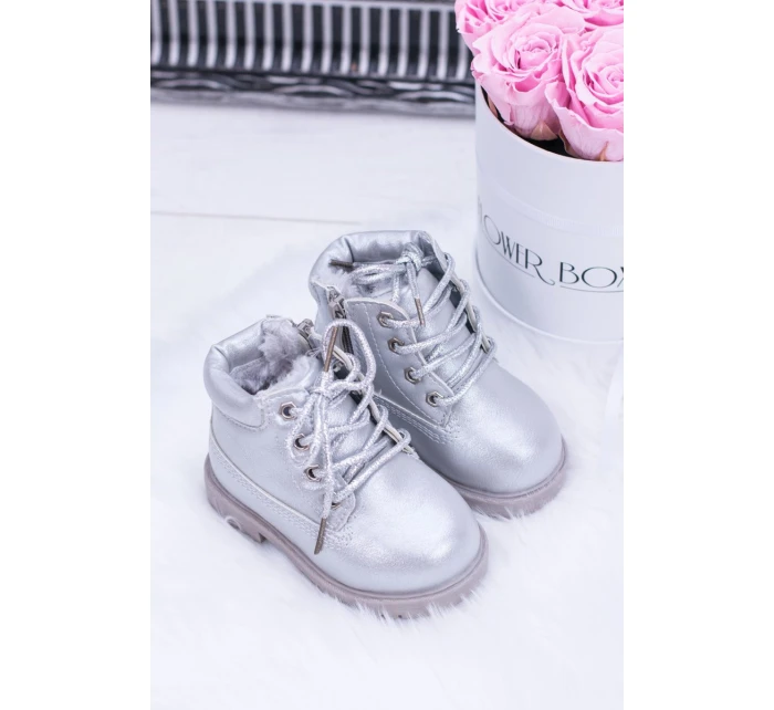 stříbrné teplé Dětské boty model 21506671 - Boto