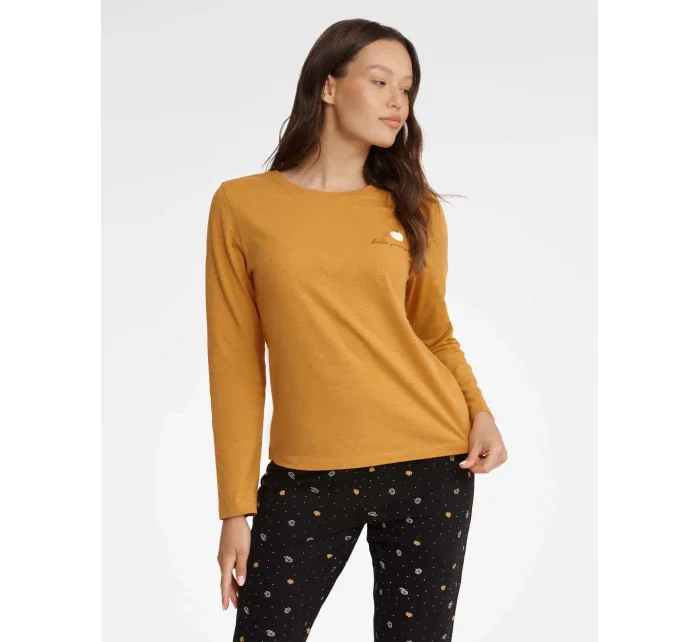 Dámské pyžamo  Hořčicová a černá  model 18754579 - HENDERSON LADIES