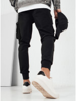 Pánske čierne nákladné nohavice Dstreet UX4155