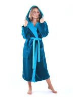 Unisex župan Tampa duo s kapucňou 3959 petrol - Vestis Unisex župan Tampa duo s kapucňou 3959 petrol - Vestis