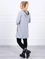 Mikina s ozdobnou šedou páskou