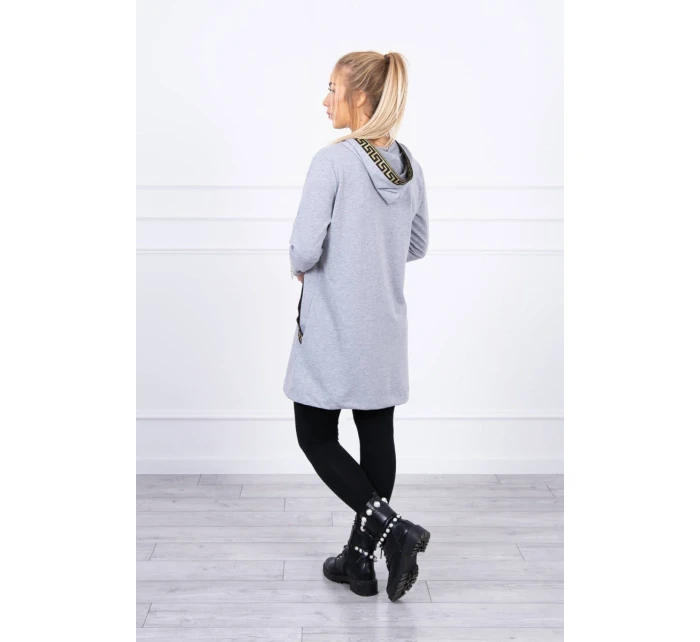 Mikina s ozdobnou šedou páskou