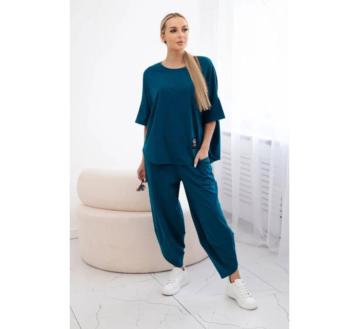 Súprava bavlnená blúzka + námornícke nohavice