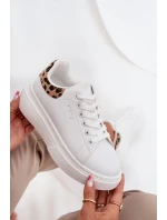 Sneakersy Damskie Na Platformie Big Star SS274247 Białe Panterka Sneakersy Damskie Na Platformie Big Star SS274247 Białe Panterka