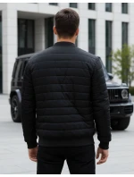 Pánská prošívaná bunda bomber černá model 21962023 - FashionStreet