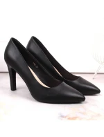 Sergio Leone W SK415A čierne lodičky na podpätku