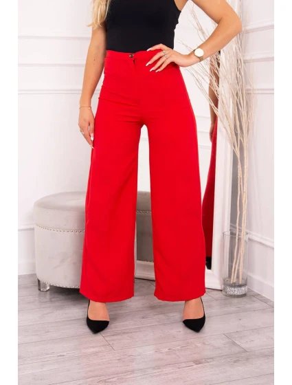 Široké kalhoty červené Široké kalhoty červené