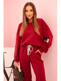 Súprava mikina + nohavice maslová slivka