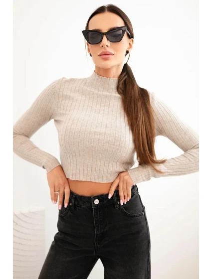 Dámske pruhované šaty s rolákom a ozdobnými gombíkmi bordovej farby