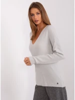 Sweter model 18990740 jasny szary - FPrice