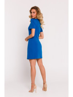Mini šaty s na ramenou modré model 19660659 - Moe