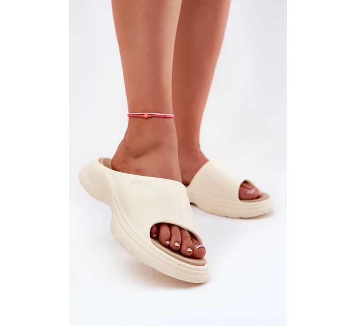 Dámske penové papuče Big Star - béžové