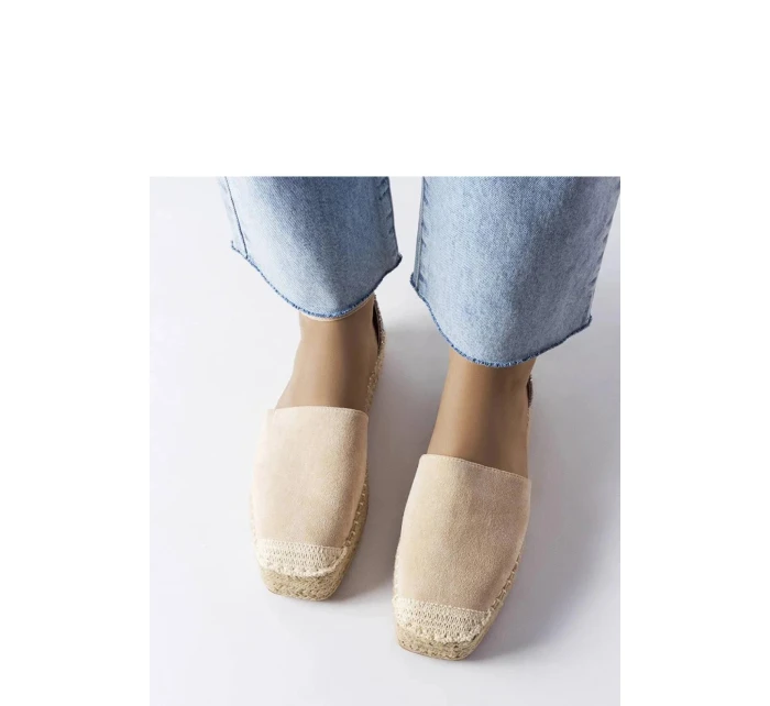Dámské espadrilky Béžová se stříbrnou model 21474847 - Inello