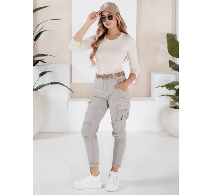 Dámske nohavice CARGOIF sivé FashionStreet UY2711