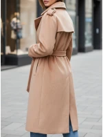 Dámský zimní kabát classic camel Dstreet model 21995114 - FashionStreet