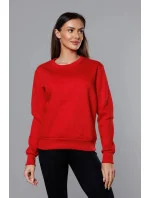 Červená dámska tepláková mikina so sťahovacími lemami (W01-18)