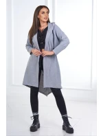 Dlhší zadný plášť sivý
