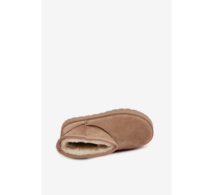 Śniegowce Dziecięce Ocieplane Futerkiem Big Star SS374020 Beżowe Śniegowce Dziecięce Ocieplane Futerkiem Big Star SS374020 Beżowe