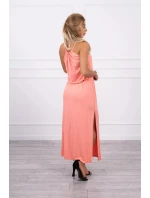 Boho šaty 8893 lososové - Kesi