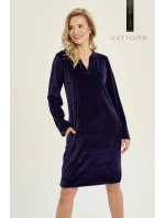 Dámská velurová tunika  Tmavě modrá  model 22011570 - Taro