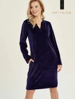 Dámská velurová tunika  Tmavě modrá  model 22011570 - Taro