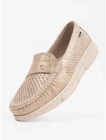 Dámske praktické hnedé mokasíny bez podpätku Dámske praktické hnedé mokasíny bez podpätku