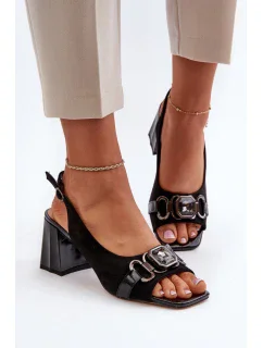 Sandále na podpätku model 195425 Krok vo veľkom štýle