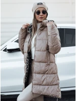 Dámská oboustranná prošívaná bunda dlouhá s kapucí camel Dstreet model 21980872 - FashionStreet Dámská oboustranná prošívaná bunda dlouhá s kapucí camel Dstreet model 21980872 - FashionStreet