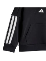 Adidas Essentials Joggers 3 Stripes Fleece Hoodie Black JD6484