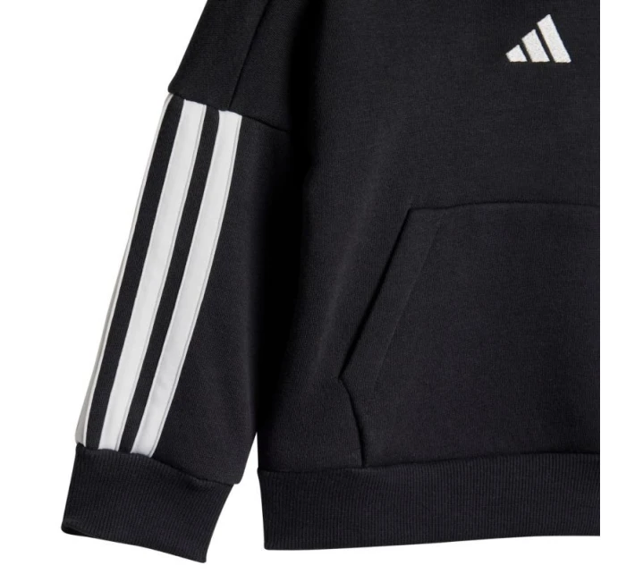 Adidas Essentials Joggers 3 Stripes Fleece Hoodie Black JD6484