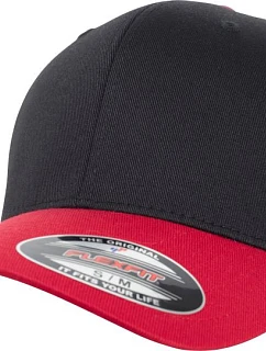 6 Panelová kšiltovka Wooly Combed black/red model 22412227 - Flexfit