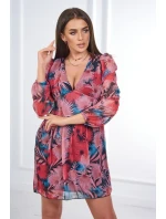 Vzdušné šaty s kvetinovým motívom čiernej