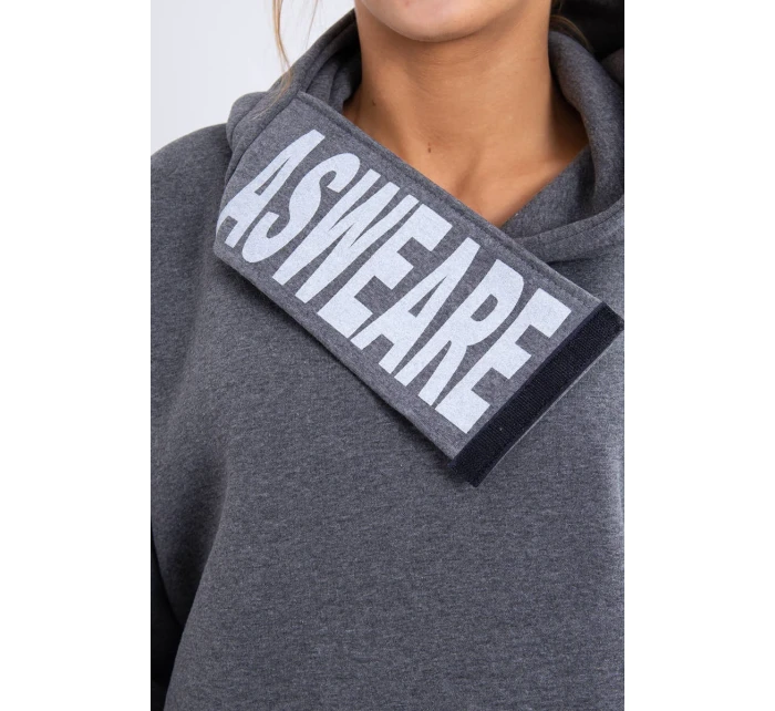 Zateplená mikina s kapucňou v grafitovej farbe Zateplená mikina s kapucňou v grafitovej farbe