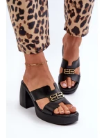Zazoo 40419 Skórzane Klapki Damskie Z Wycięciami I Ozdobą Czarne Zazoo 40419 Skórzane Klapki Damskie Z Wycięciami I Ozdobą Czarne