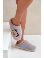 Kapcie Damskie Futrzane Z Misiem Szare Fiorinella Kapcie Damskie Futrzane Z Misiem Szare Fiorinella