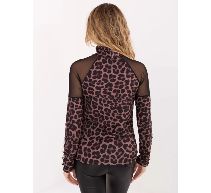 Blúzka MI BZ M776 1.71 čierna a hnedá