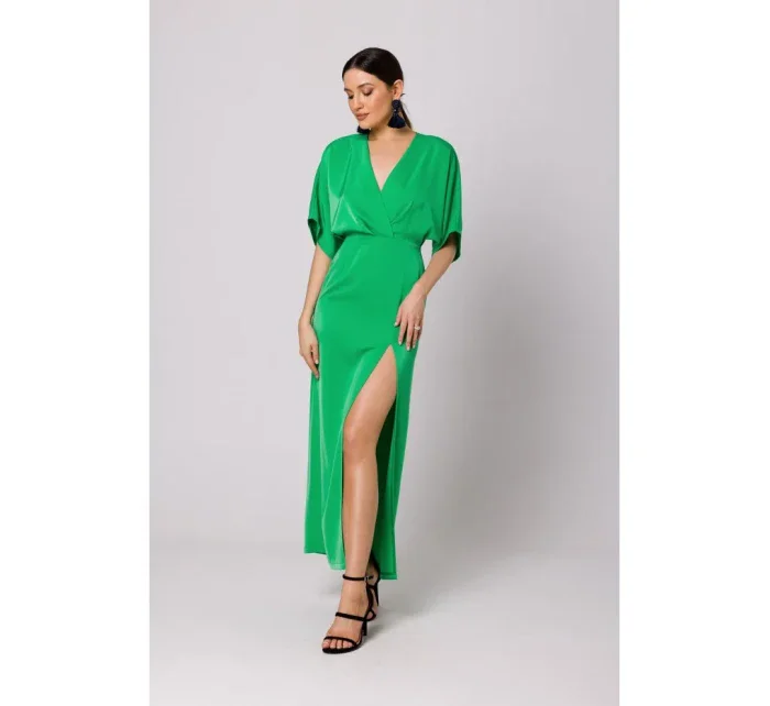 K163 Maxi šaty - zelené