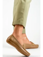 Dámske mokasíny B-3215 Dark beige - Gelteo