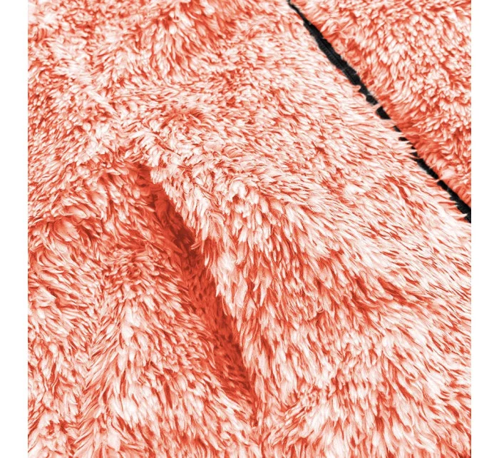 Oranžová melanžová dámská plyšová mikina model 17691545 - J.STYLE Oranžová melanžová dámská plyšová mikina model 17691545 - J.STYLE