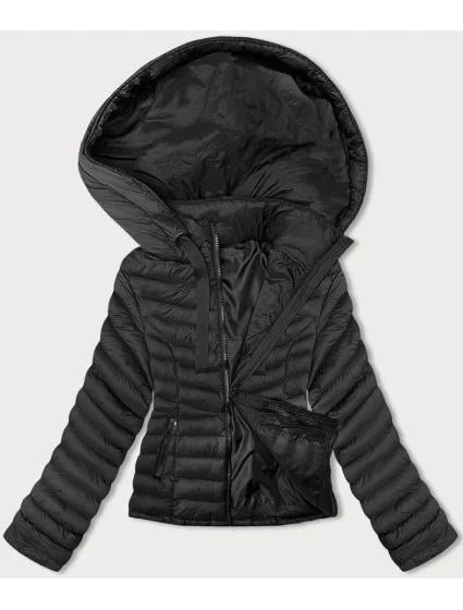 PRZEJŚCIOWA KURTKA DAMSKA Z KAPTUREM CZARNA model 18823069 - J.STYLE