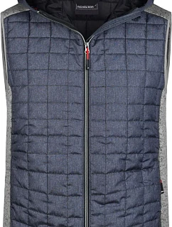 JN Pánská pletená hybridní vesta 02.0 light melange/anthracite melange model 22528828 - Daiber