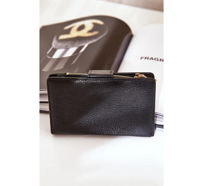 Damski Portfel Z Eko Skóry Czarne Isamille Damski Portfel Z Eko Skóry Czarne Isamille