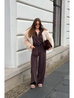 Śniegowce Damskie Na Platformie Z Futerkiem I Haftem Ciemnobeżowe Querina Śniegowce Damskie Na Platformie Z Futerkiem I Haftem Ciemnobeżowe Querina