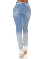 Sexy Highwaist Mom Jeans in Ombré Look