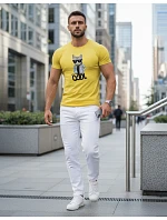 Pánske tričko Stay COOL s potlačou žltá FashionStreet NX5018R